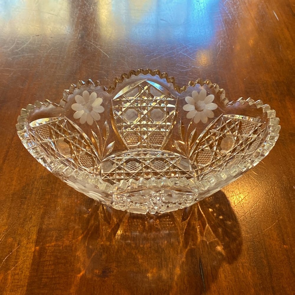 American brilliant cut lead crystal bowl.